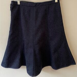 J. Crew Navy Flared Skirt